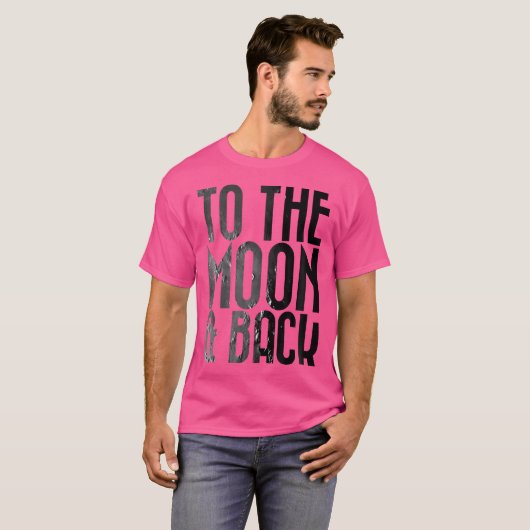 Adults To The Moon Back Space Astronomy T-shirt (Voorkant volledig)