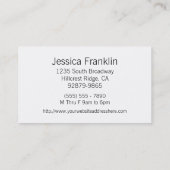 Advance Oranje Assistant Visitekaartjes (Achterkant)