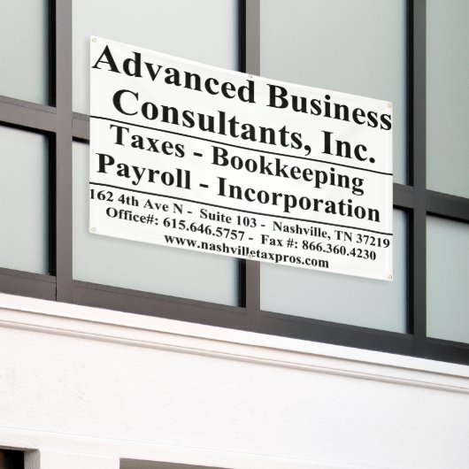 Advanced Business Spandoek (Buitenkant Gebouw)