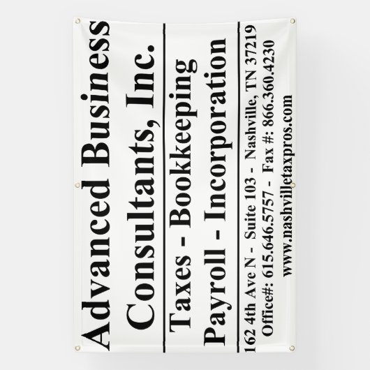 Advanced Business Spandoek (Verticaal)