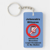 Advanced Directive Sleutelhanger, geen bloed Sleutelhanger (Voorkant)