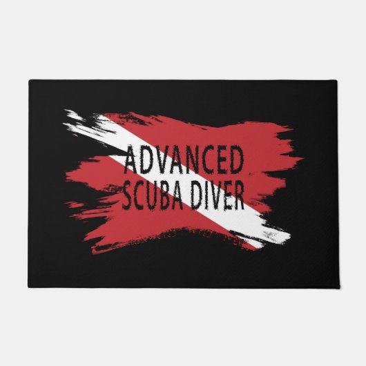 Advanced Scuba Diver, Diver Down Flag, Scuba flag Deurmat (Voorkant)