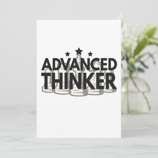 Advanced Thinker Funny Chess PLayer Gift Feestdagenkaart (Staand voorkant)