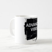 ADVANCED VIBES - Motiverende mok (Voorkant links)