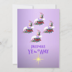 Advent Bereid de Weg Krans 4 Kaarsen Feestdagenkaart