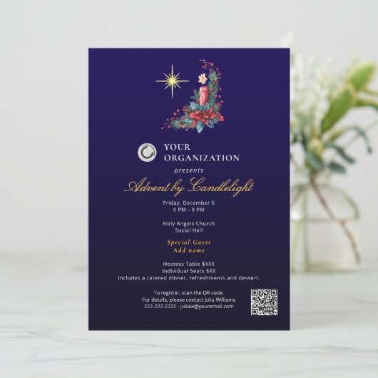 Advent by Candlelight Women Ministry Christmas Kaart (Staand voorkant)