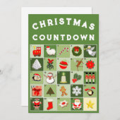 Advent Calendar-kerstkaart Feestdagenkaart (Voorkant / Achterkant)