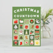 Advent Calendar-kerstkaart Feestdagenkaart (Staand voorkant)