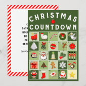 Advent Calendar-kerstkaart Feestdagenkaart (Voorkant / Achterkant)