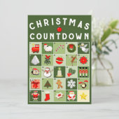 Advent Calendar-kerstkaart Feestdagenkaart (Staand voorkant)