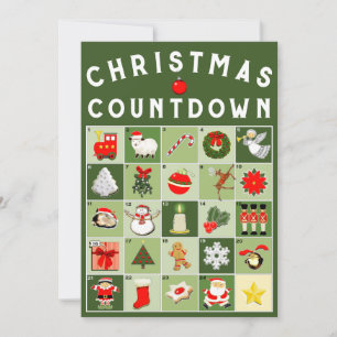 Advent Calendar-kerstkaart Feestdagenkaart