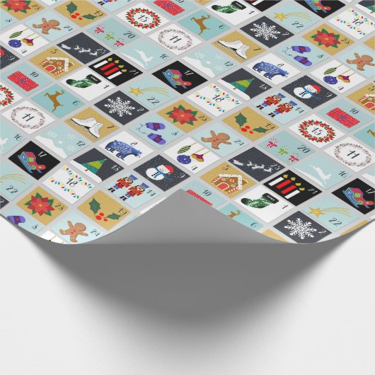 Advent Calendar Kerstmis Cadeaupapier (Hoek)