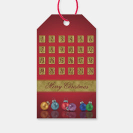 Advent Calendar-kerstnamen Cadeaulabel