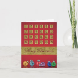 Advent Calendar-kerstnamen Feestdagen Kaart