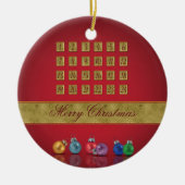Advent Calendar-kerstnamen Keramisch Ornament (Voorkant)