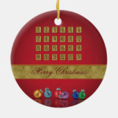 Advent Calendar-kerstnamen Keramisch Ornament (Achterkant)