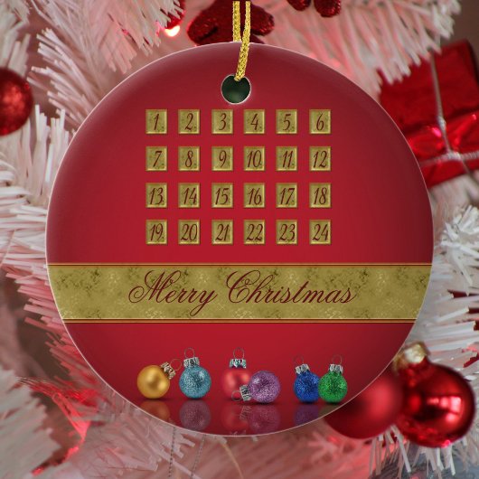 Advent Calendar-kerstnamen Keramisch Ornament