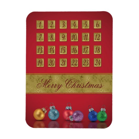 Advent Calendar-kerstnamen Magneet (Verticaal)