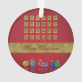 Advent Calendar-kerstnamen Ornament (achterkant)