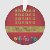 Advent Calendar-kerstnamen Ornament (voorkant)