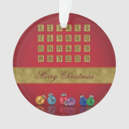 Advent Calendar-kerstnamen Ornament