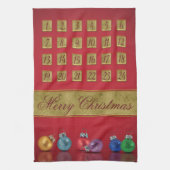 Advent Calendar-kerstnamen Theedoek (Verticaal)