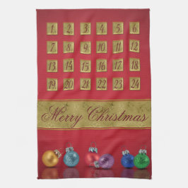 Advent Calendar-kerstnamen Theedoek