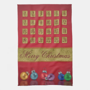 Advent Calendar-kerstnamen Theedoek