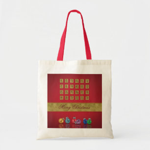 Advent Calendar-kerstnamen Tote Bag