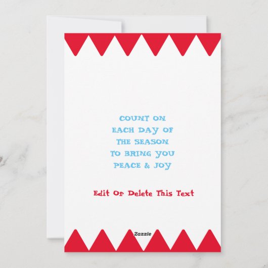 Advent Calendar personaliseren Feestdagenkaart (Achterkant)