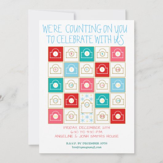  Advent Calendar personaliseren Kaart (Voorkant)