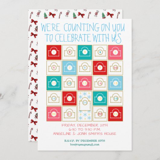  Advent Calendar personaliseren Kaart (Voorkant / Achterkant)