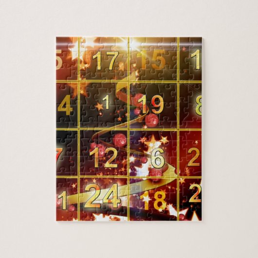 Advent Calender door Golden Kerstmis Legpuzzel (Verticaal)