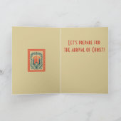 Advent Candelabra Stylized Nordic Christmas Nature Kaart (Binnen)