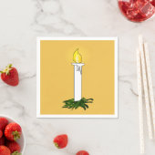 Advent Candle Dark Yellow Standard Cocktail Servetten (Insitu)