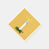 Advent Candle Dark Yellow Standard Cocktail Servetten (Hoek)