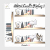 Advent Candle Display 1 verwijderbare vinyl Sticke Sticker (Vel)