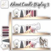 Advent Candle Display 3 verwijderbare vinyl Sticke Sticker (Voorkant)
