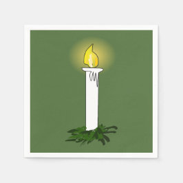 Advent Candle Green Standard-cocktailpaper Napkin Servetten