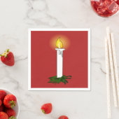 Advent Candle Red Standard Cocktail Paper Napkin Servetten (Insitu)