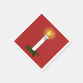 Advent Candle Red Standard Cocktail Paper Napkin Servetten (Hoek)