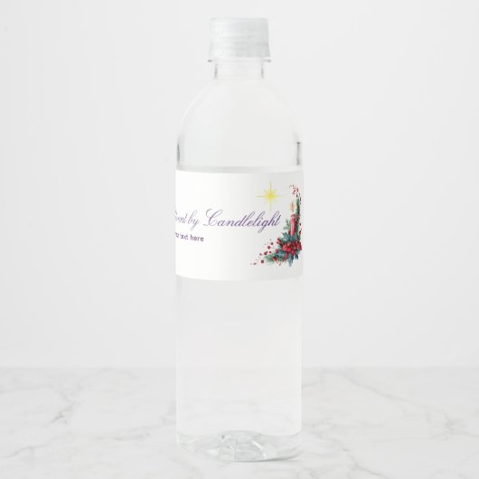 Advent Candlelight Women Ministry Christmas Wreath Waterfles Etiket (Voorkant)