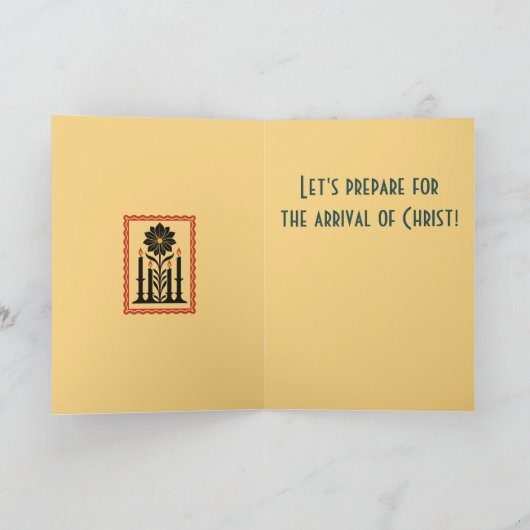 Advent Hope, Peace, Joy, and Love Stylized Design  Kaart (Binnen)