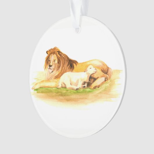 Advent Jesse Tree Lion en Lamb Ornament (voorkant)