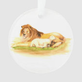 Advent Jesse Tree Lion en Lamb Ornament (voorkant)