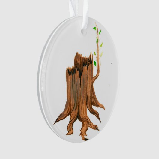 Advent Jesse Tree Stump Ornament (voorkant)