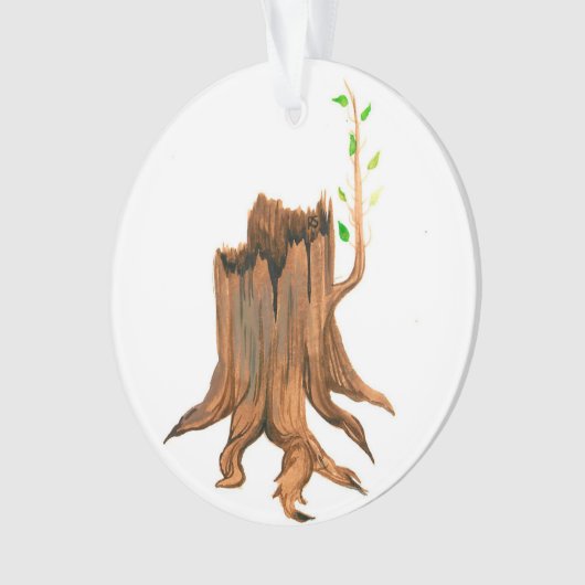 Advent Jesse Tree Stump Ornament (voorkant)
