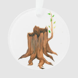 Advent Jesse Tree Stump Ornament