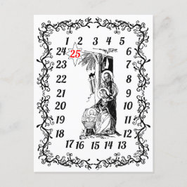 Advent Kalender Kerstmis Aftellen Religieus Briefkaart