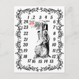 Advent Kalender Kerstmis Aftellen Religieus Briefkaart